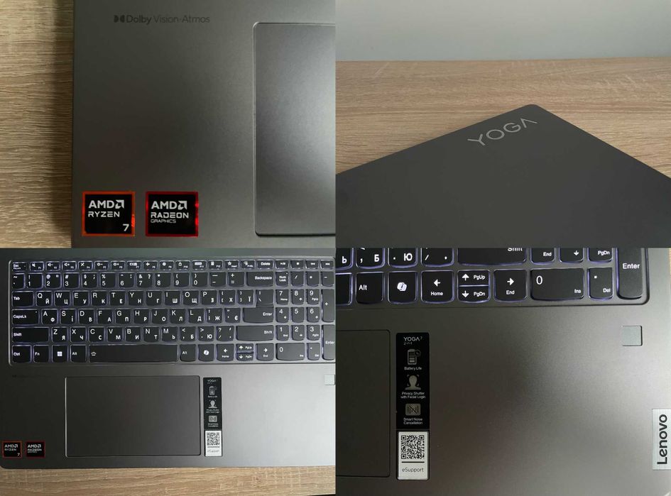 Yoga 16 360 Ryzen 7 AI 8840hs 16 ddr5 Radeon 780 512 Bat 13ч Game 2025