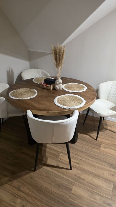 Stól okrągły drewniany mango 130cm