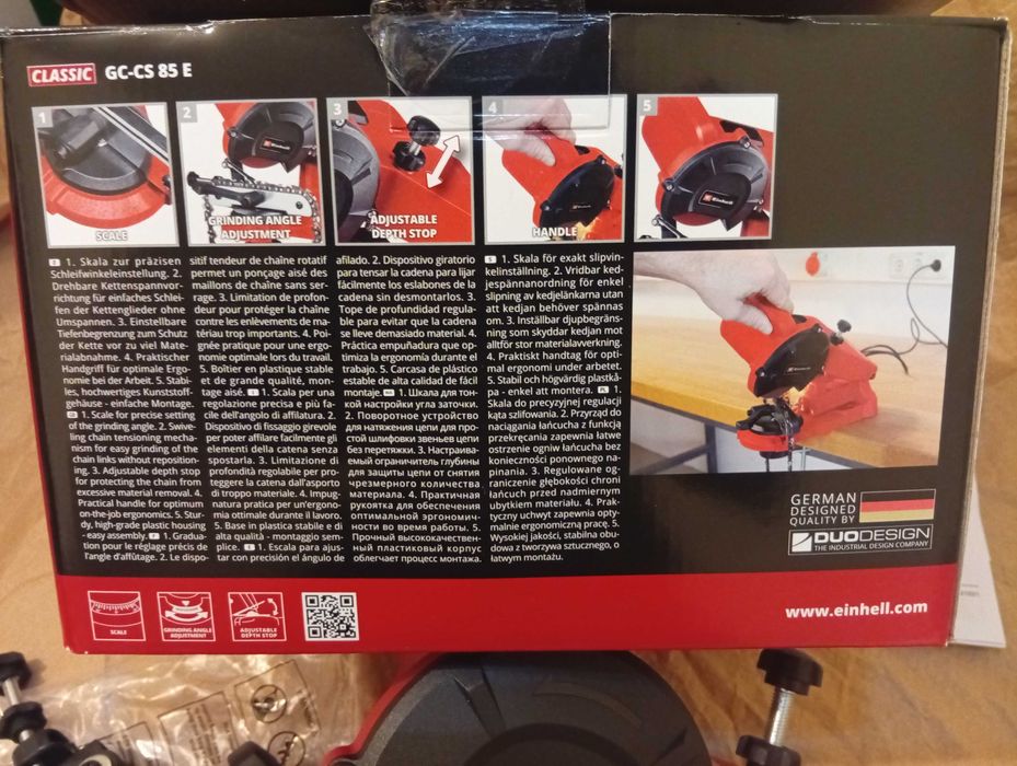 Afiadora de corrente de motosserra, Einhell GC-CS 85E
