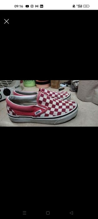 Vans vermelho e branco originais
