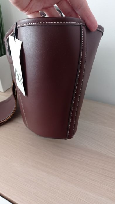 Torebka torebka  bordo skórzana shopperka