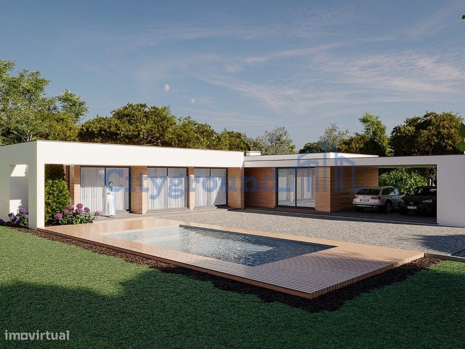 Moradia V3 térrea com garagem e vista campo