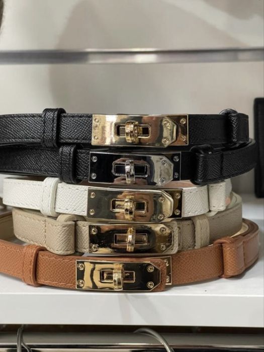 Жіночий тоненький ремінь з еко шкіри келлі kelly