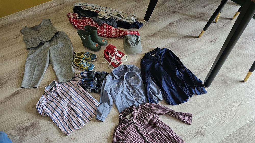 paczka nr 8  buty kalosze koszule
