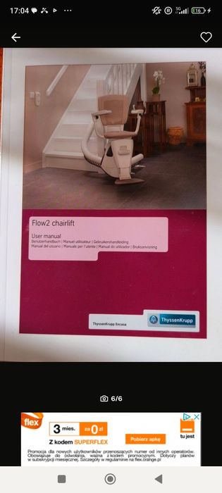 Winda schodowa  dla niepelnosprawnych