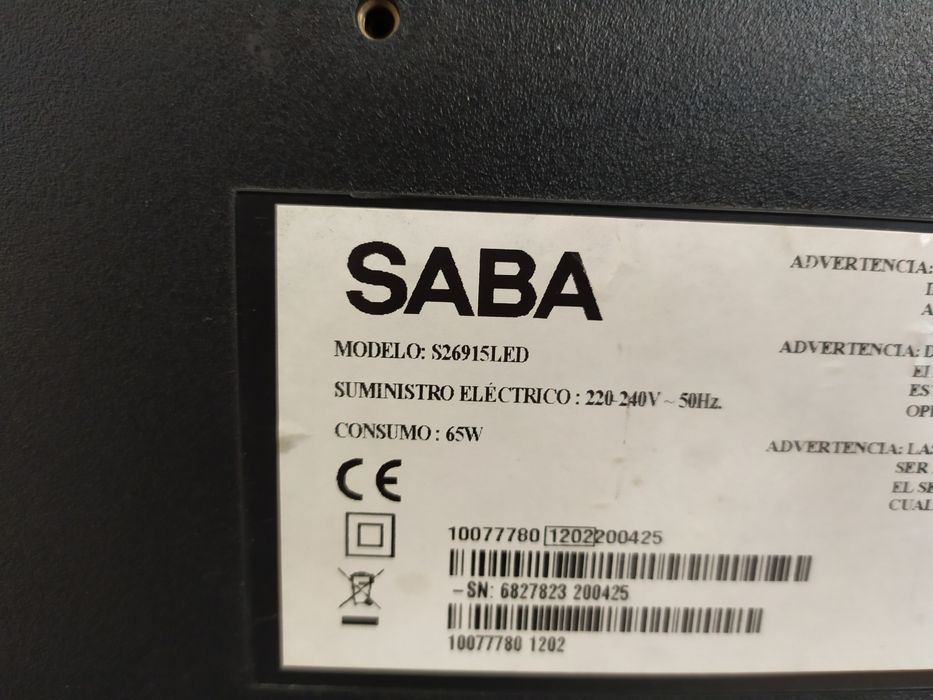 Televisão led Saba 26" polegadas para reparação ou peças
