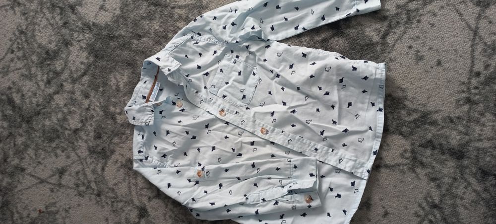 Koszula błękitna w słoniki r. 98