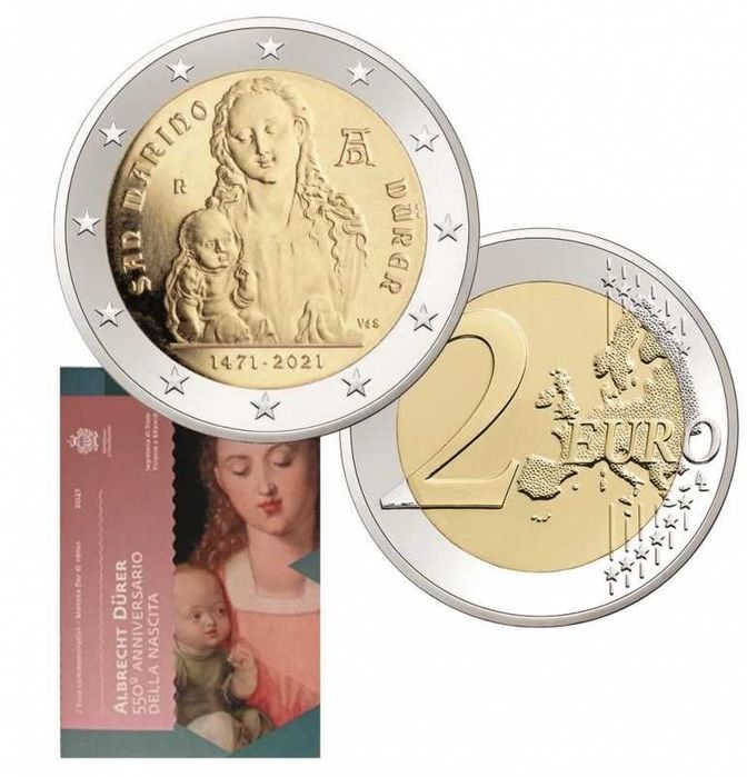 Moedas San Marino 2€ 2021 22/23 Tiepolo e Albrecht Dürer