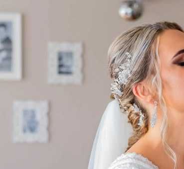srebrna opaska ślubna diadem wężyk Novia Blanca
