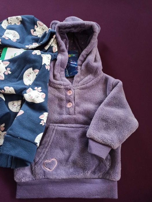 Bluzy dresowe 62 Cool Club Marie oraz Lupilu - nowe