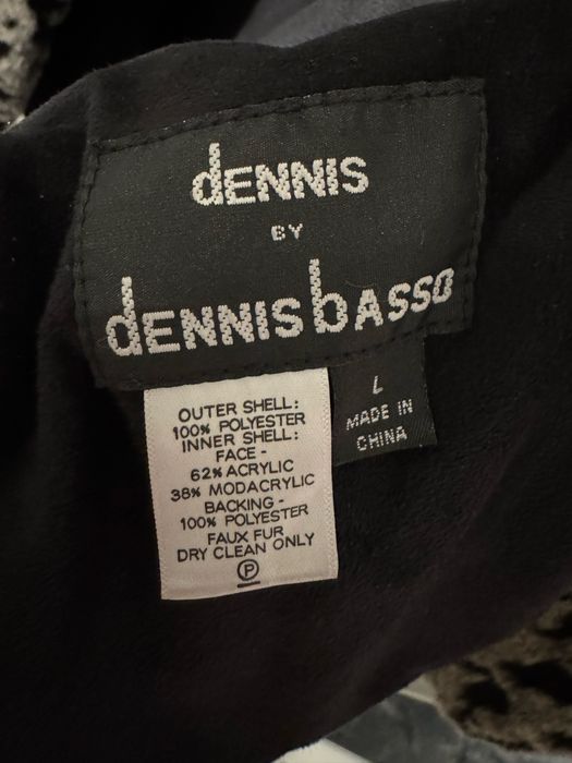 Dennis by Dennis Basso Faux Fur Coat reversible L płaszcz damski nowy