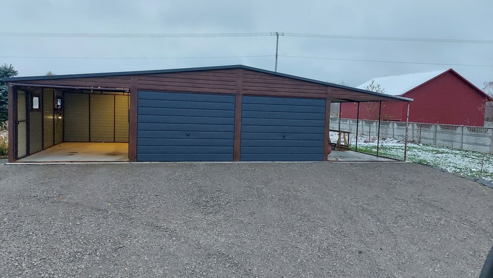 Garaz blaszak drewnopodobny 6x6 profil ocynk