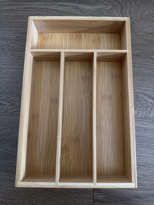 Organizador de talheres em bambu