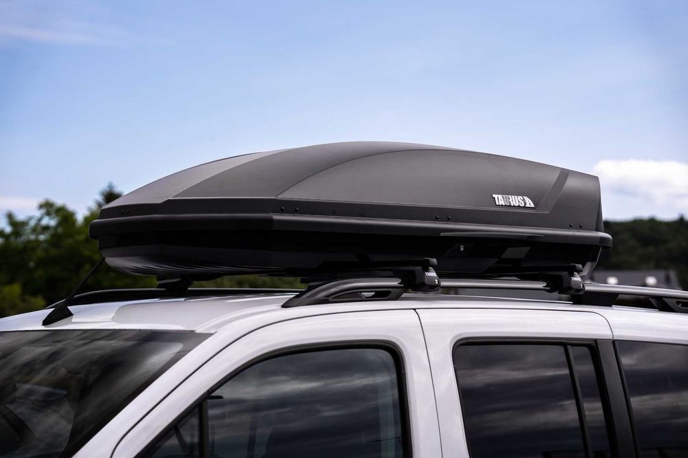 Mega mocny box dachowy Taurus Adventure 480 czarny matowy karbon NEW