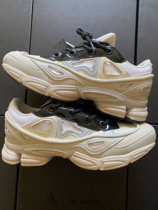 Кросівки Adidas x Raf Simons Ozweego 3 Cream White • Раф Сімонс (білі) Топ Якість
