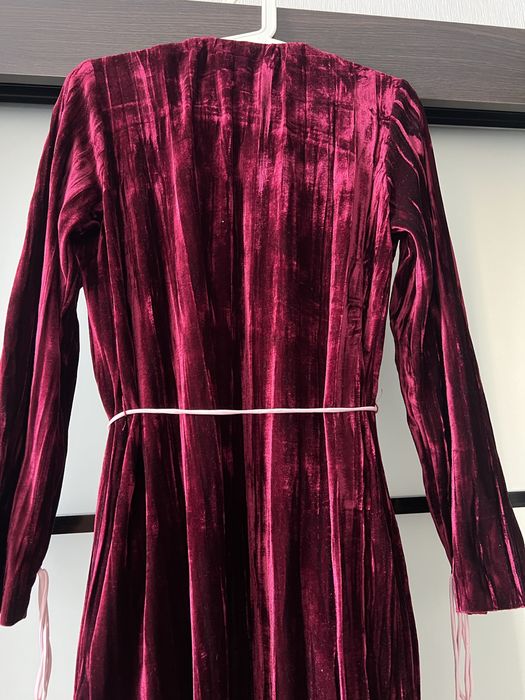 Велюровий халат Mango casual