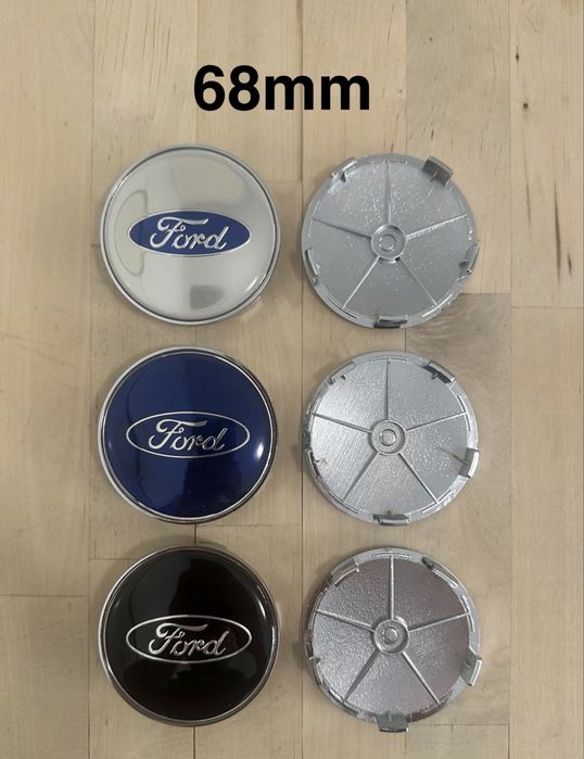 Conjunto Centros Tampas Ford 54mm 56mm 60mm 63mm 65mm 68mm