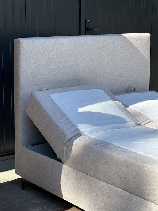 Łóżko kontynentalne 140x200 Relaks regulowany zagłówek materac