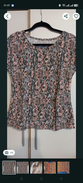 Krótkie spodenki jeansowe ciążowe rozm 42 L + gratis bluzka esmara M