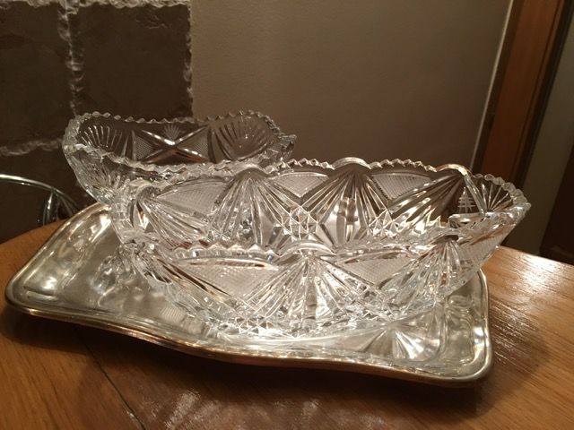Конфетницы, вазы из хрусталя