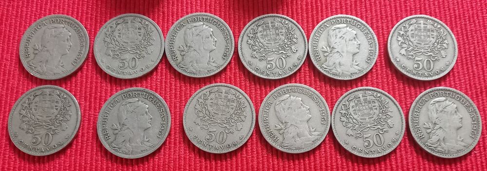 Moedas de 50 centavos de 1951