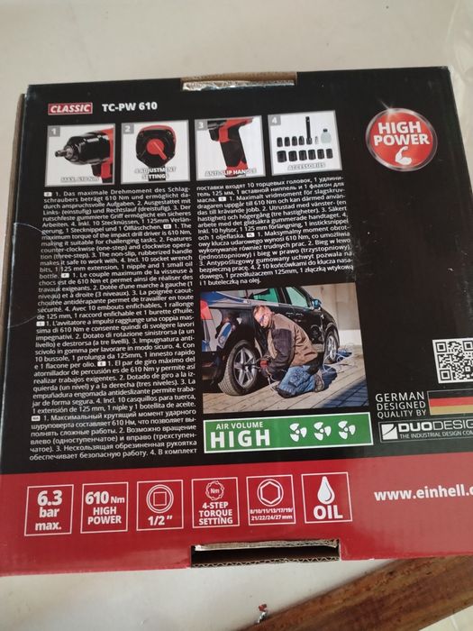 Aparafusadora impacto pneumatica einhell TC-PW 610