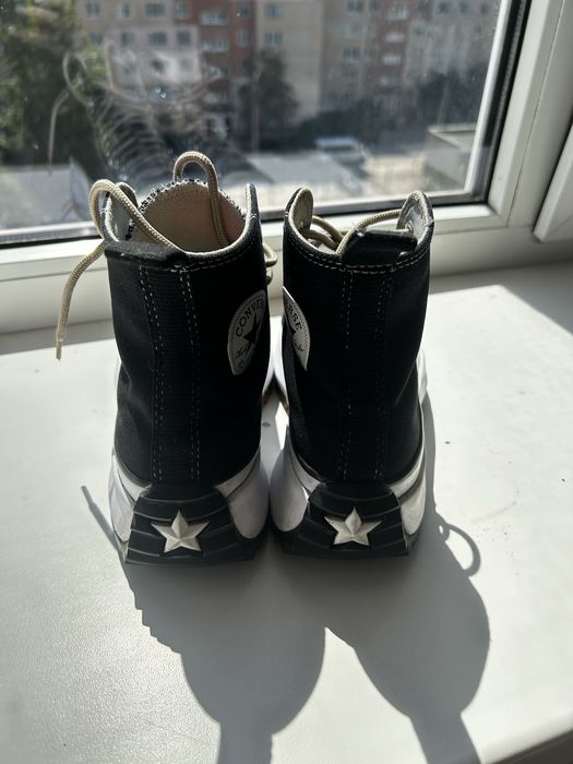 Женские черные высокие кеды конверс Converse