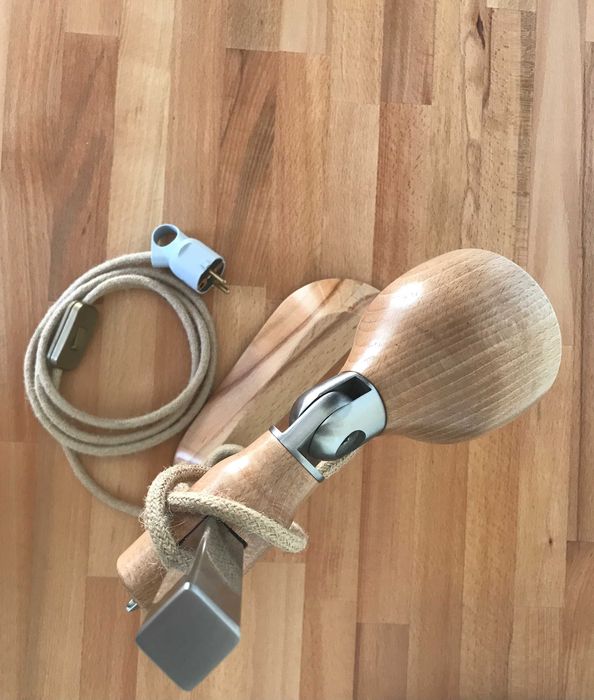 Presente requintado Candeeiro secretária, design, peça ÚNICA, madeira