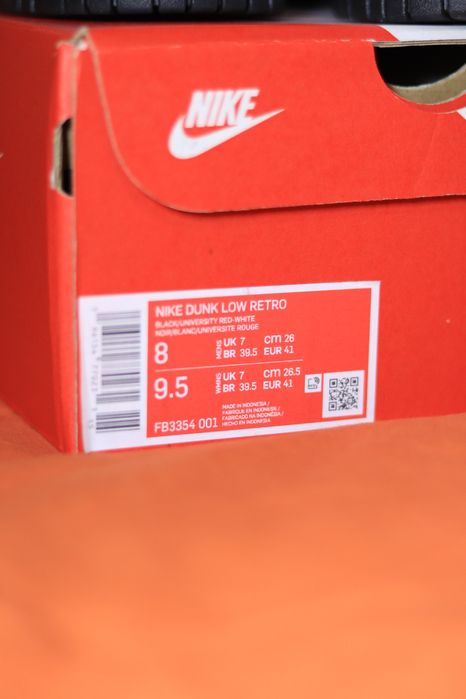 Nike Dunk Low Panda Swoosh Red