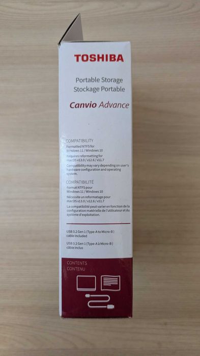 Зовнішній жорсткий диск Toshiba Canvio Advance 4TB | Portable Storage