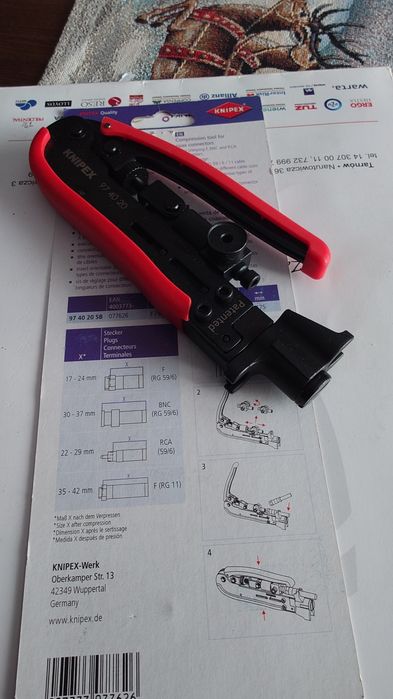 Knipex 97 40 20 + złączki Cabelcon 4.9