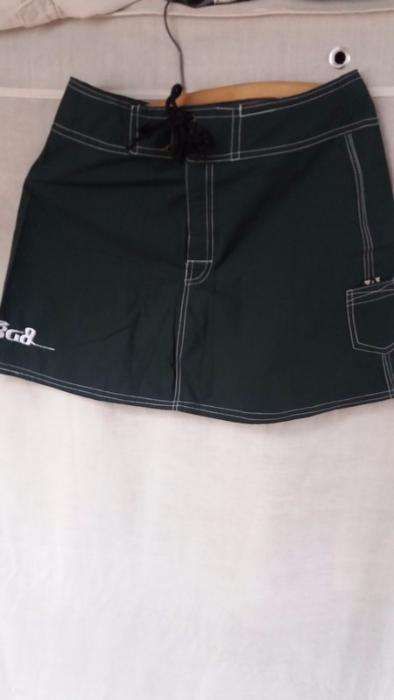 Mini spódniczka krótka M-L ciemna butelkowa zieleń bawełna bawełniana