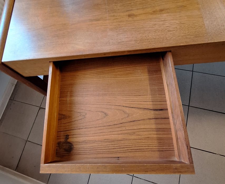 Duże biurko tekowe styl mid-century modern  98/200/ 78