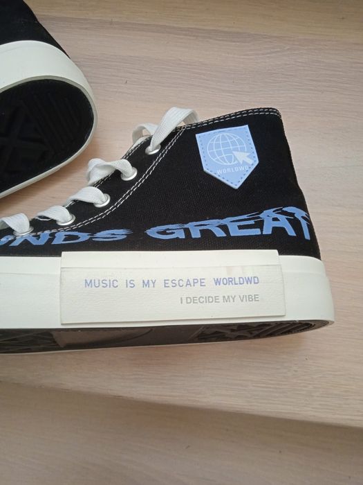 Trampki wysokie czarne. 40