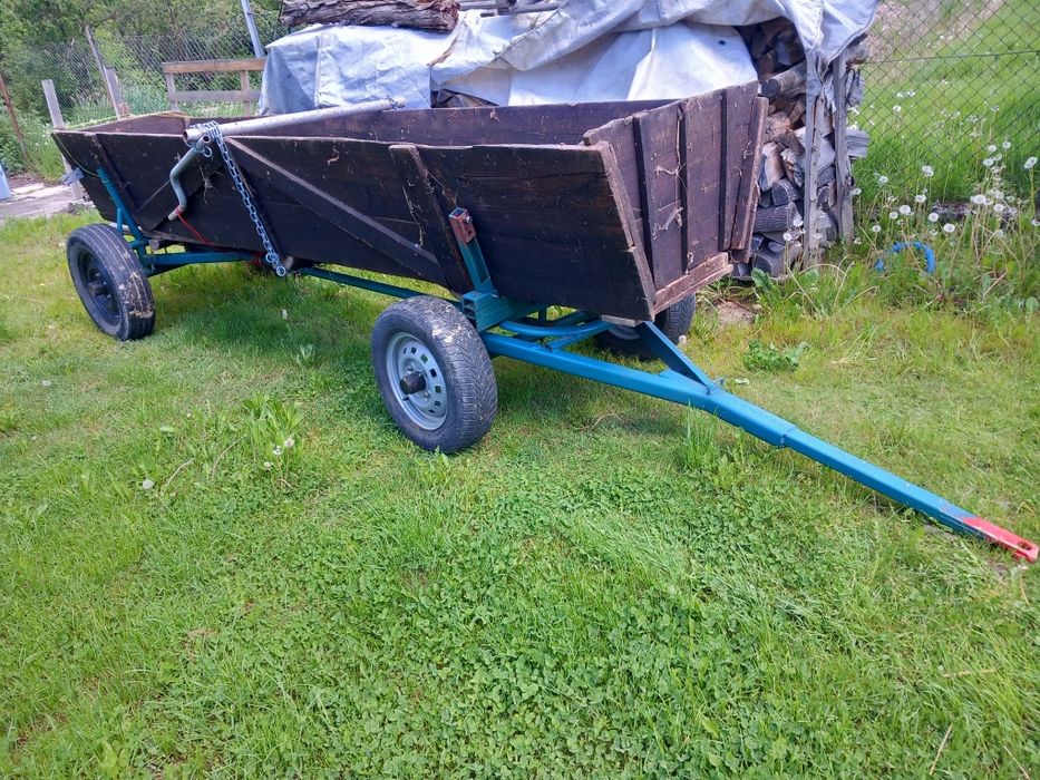 Wóz metalowy do ciągnika z paka, wóz kara