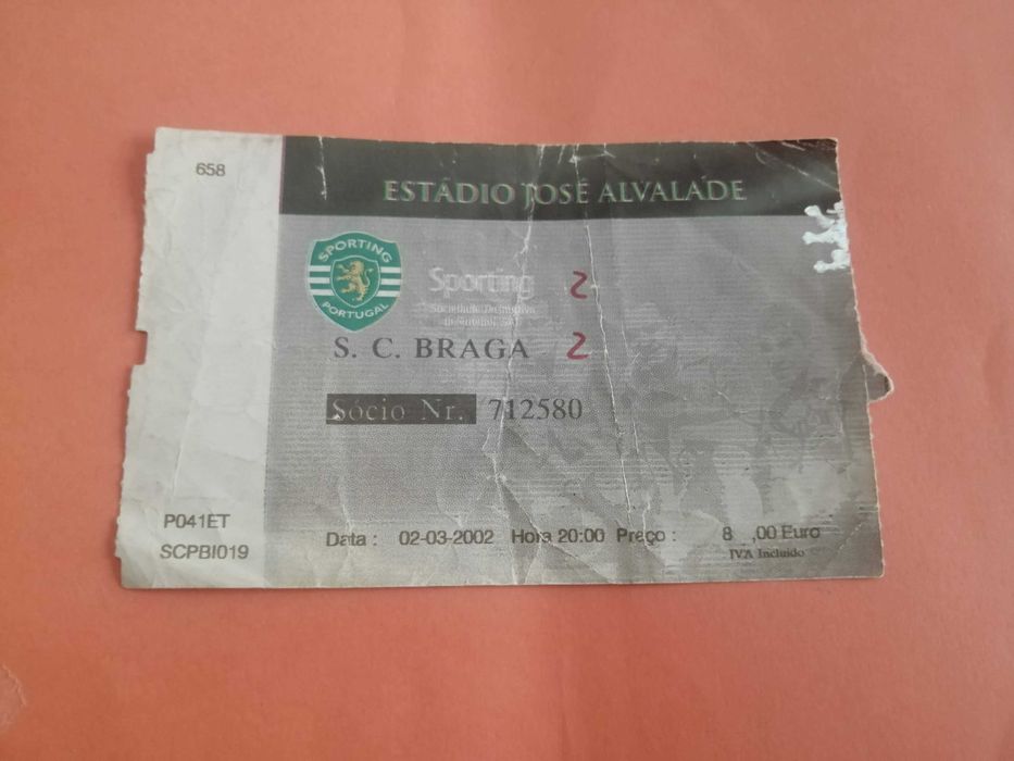 Diversos Bilhetes Jogos de Futebol do Sporting CP - anos 90 até 2018