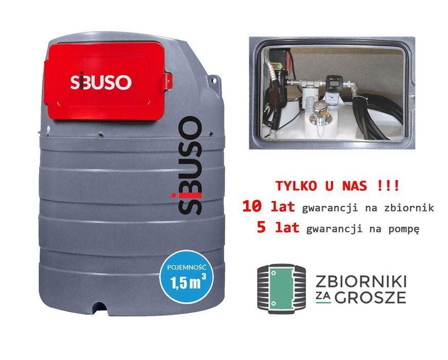 Zbiornik na paliwo SiBISO V 1500l z gwarancją na pompe 5 lat