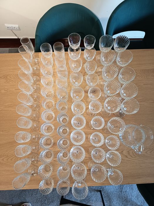 Coleção de copos em cristal