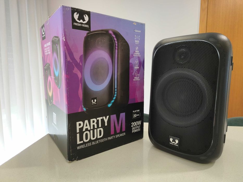 Coluna High Power FRESH 'N REBEL Party Loud M, bluetooth, nova, 200W