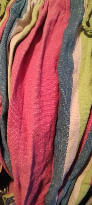 Hamak rozwieszany, płótno, podwójny.