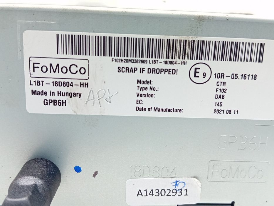 Rádio / auto-rádio FORD Puma (J2K, CF7)