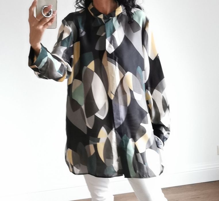 Lafayette 148 Jedwabna Koszula Damska xxl