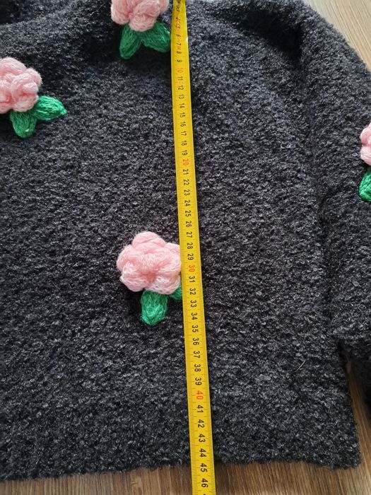 Sweter roze 3d czarny