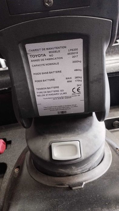 Porta paletes Toyota / BT LPE200 de 2017, 2000 kg (2514)