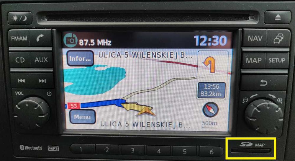 Nissan Polskie menu lektor Mapa LCN1 Qashqai Juke Micra