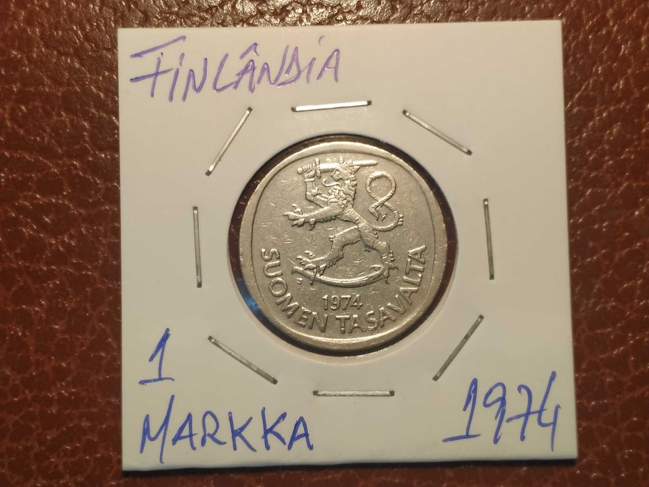 395 moeda de 1 markka de 1974 - Finlândia