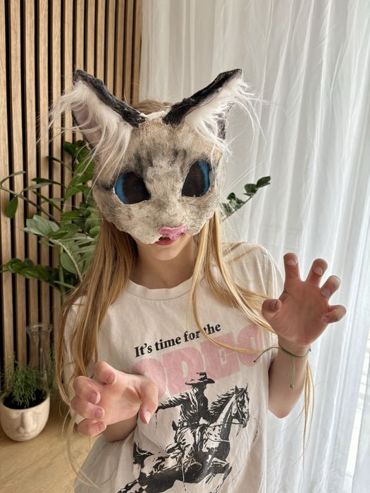Maska therian kot Ragdoll cosplay