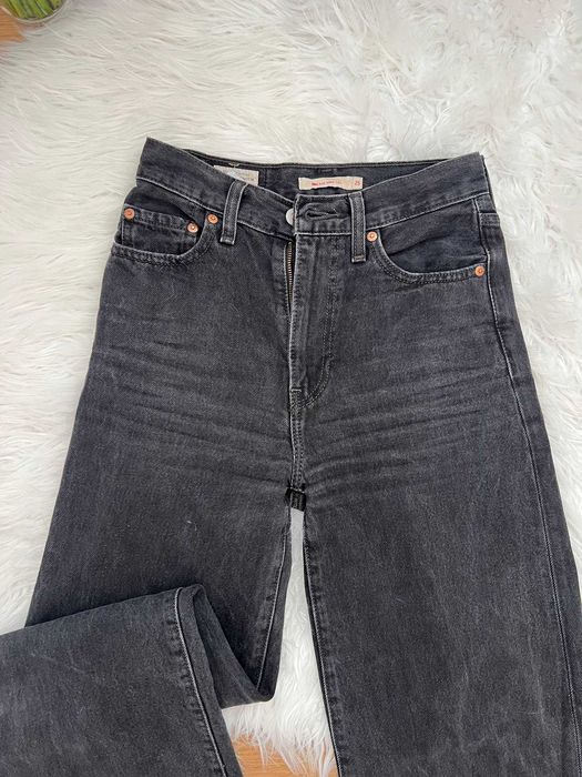 графітові джинси levis / вайд лег / джинси палаццо levis