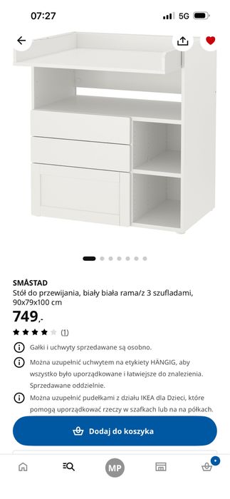 Przewijak ikea SMASTAD