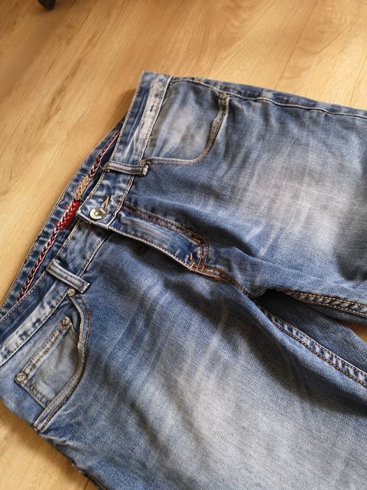 Spodnie męskie jeansy dżinsy 40 L Resalsa Jeans cieniowane